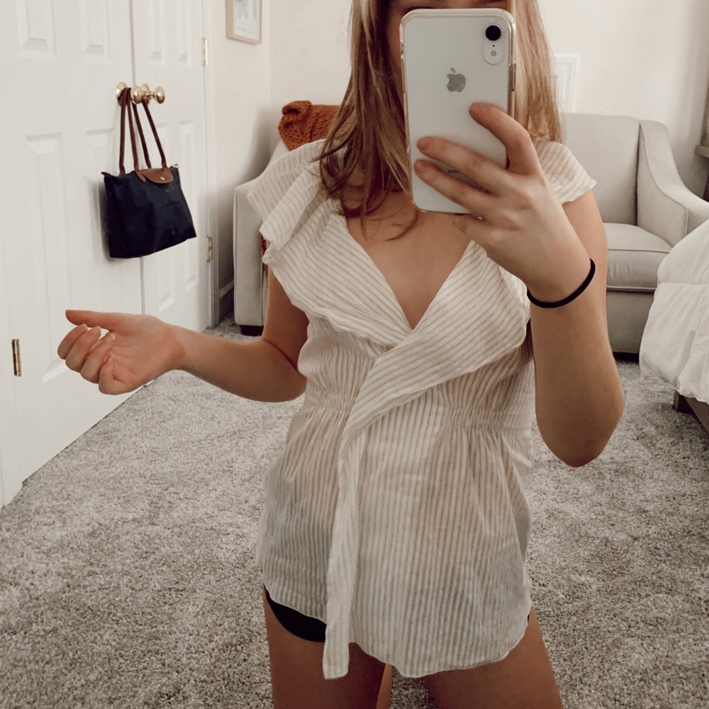 Ruffled (and very cute) White Top